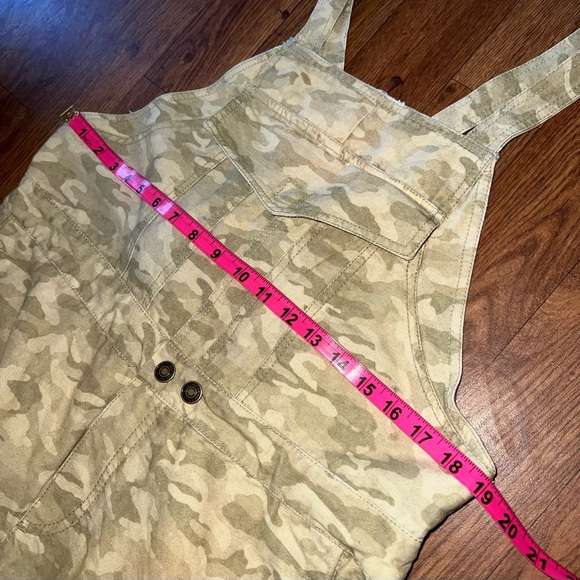 We The Free Way It Goes Camo Harem Overalls in a dusted olive-bubbly camo print - Picture 10 of 15